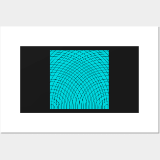 Turquoise arched geometric pattern Posters and Art